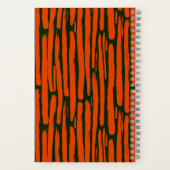 Aquarell orange vertikale Linien Notizblock (Rückseite)