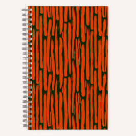 Aquarell orange vertikale Linien Notizblock