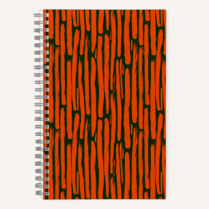 Aquarell orange vertikale Linien Notizblock