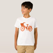 Aquarell-Orangen-Fahrrad T-Shirt (Vorne ganz)