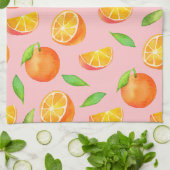 Aquarell-Orangen-Frucht-Muster Handtuch (Gefaltet)