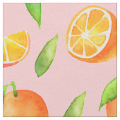 Aquarell-Orangen-Muster Stoff (Nahaufnahme)