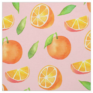 Aquarell-Orangen-Muster Stoff