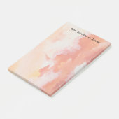 Aquarell-Orangen-Wolken Post-it Klebezettel (angewinkelt)