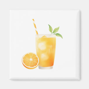 Aquarell Orangesaft Magnet
