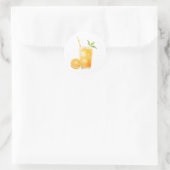 Aquarell Orangesaft Runder Aufkleber (Tasche)