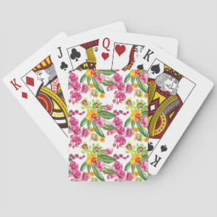 Aquarell-Orchideen-Design 18 Spielkarten