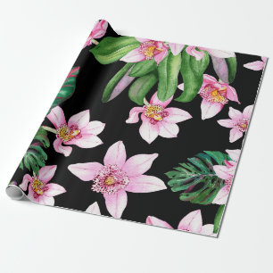 Aquarell-Orchideen-Design 27 Geschenkpapier