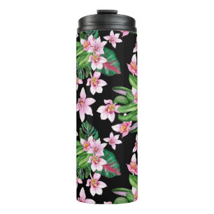 Aquarell-Orchideen Design 27 Thermosbecher