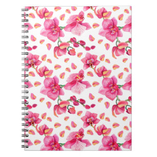 Aquarell-Orchideen-Design 2 Notizblock