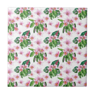 Aquarell-Orchideen-Design 30    Fliese