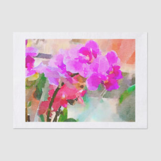 Aquarell-Orchideen Seidenpapier
