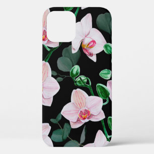 Aquarell-Orchideenblüten und Eukalyptusblätter pa Case-Mate iPhone Hülle