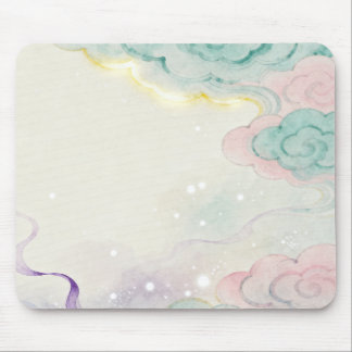 Aquarell Oriental Wolken Fantasy Mauspad