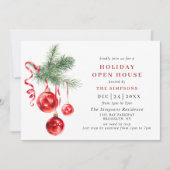 Aquarell Ornament CHRISTMAS FERIENHAUS Einladung (Vorderseite)