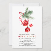 Aquarell Ornament CHRISTMAS FERIENHAUS Einladung (Vorderseite)