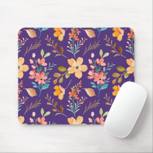 Aquarell-Ornamentale Blume Mousepad