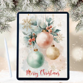 Aquarell-Ornamente  Feiertagskarte