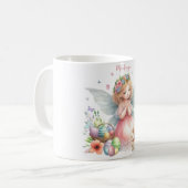 Aquarell-Oster-Frühlingsfee Kaffeetasse (Vorderseite Links)