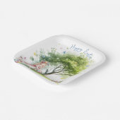 Aquarell-Oster-Frühlingsfee Pappteller (Gewinkelt)