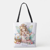 Aquarell-Oster-Frühlingsfee Tasche (Rückseite)