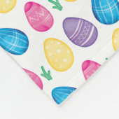 Aquarell-Osterei-Jagd-Muster Fleecedecke (Ecke)