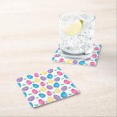 Aquarell-Osterei-Jagd-Muster Rechteckiger Pappuntersetzer (Vor Ort)