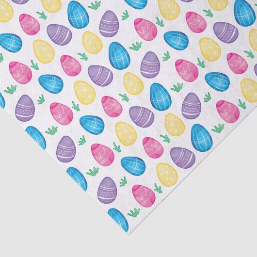 Aquarell-Osterei-Jagd-Muster Seidenpapier (Ausschnitt)