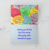 Aquarell-Osterei-kundenspezifische Gruß-Karten Feiertagskarte (Innenseite)