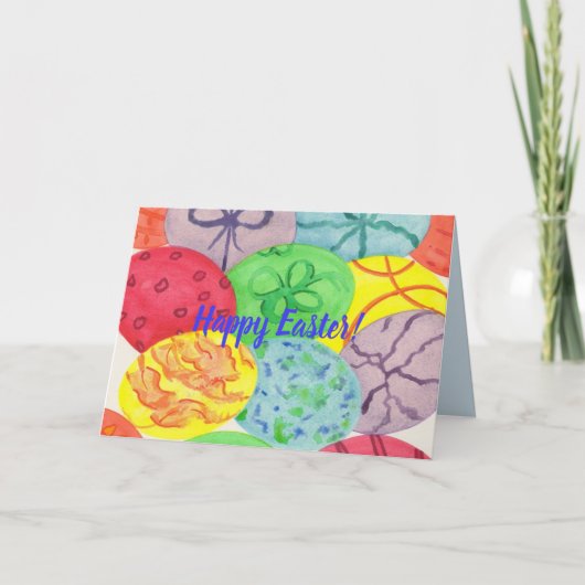 Aquarell-Osterei-kundenspezifische Gruß-Karten Feiertagskarte (Vorderseite)