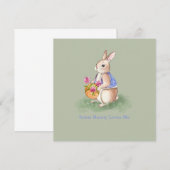 Aquarell-Osterhase Einladung (Vorne/Hinten)