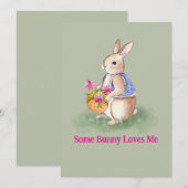 Aquarell-Osterhase Einladung (Vorne/Hinten)