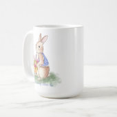 Aquarell-Osterhase Kaffeetasse (Vorderseite Links)