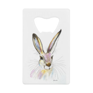 Aquarell-Osterhase Kaninchen Tier Rustikal Niedlic Geldbeutel Flaschenöffner