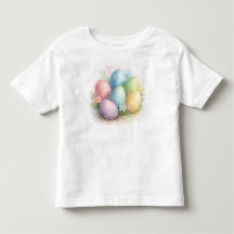 Aquarell-Osterhaseneier mit Blumen