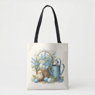 Aquarell-Osterküken personalisiert Tasche
