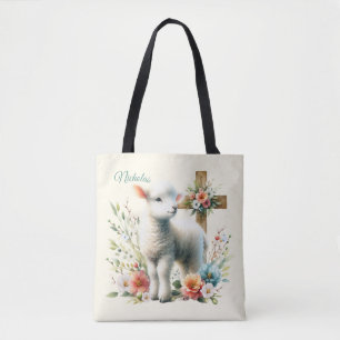 Aquarell-Osterlamm Personalisiert Tasche