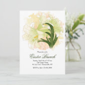 Aquarell-Osterlilien-Einladung Einladung (Stehend Vorderseite)