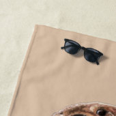 Aquarell Otter Tierwelt Strandhandtuch (Beispiel)