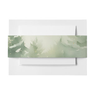 Aquarell Outdoor Woodland Pine Trees Einladungsbanderole