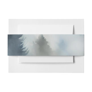Aquarell Outdoor Woodland Pine Trees Einladungsbanderole