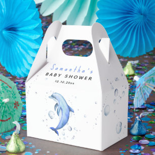 Aquarell-Ozean-Delfin-Baby-Party Geschenkschachtel