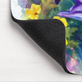 Aquarell-Ozean-Delfine-tropische Blumen Mousepad (Ecke)