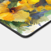 Aquarell-Ozean-Delfine-Tropische Blumen Schreibtischunterlage (Ecke)