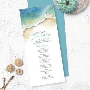 Aquarell-Ozean-Strand-Hochzeitswochenende-Itinerar