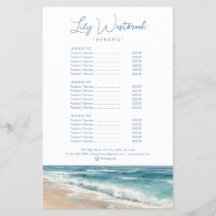 Aquarell-Ozean-Strand-Therapeut-Service-Menü