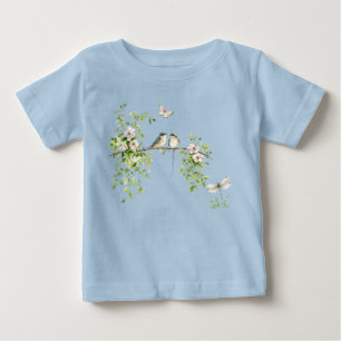 Aquarell-Paar Vögel Baby T-shirt