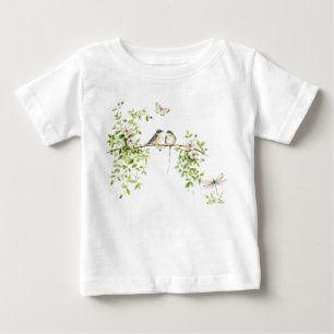 Aquarell-Paar Vögel Baby T-shirt