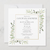 Aquarell Paare Kinderdusche Sprinkle Einladung (Vorderseite)