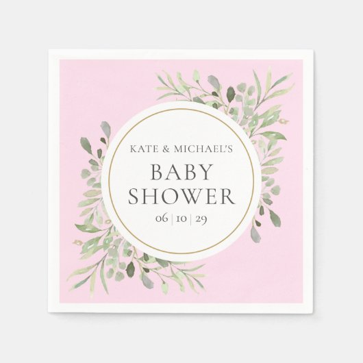 Aquarell Paare Kinderdusche/Sprinkle Serviette (Vorderseite)